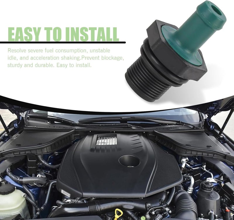 pinflaw 1 PC Automotive Crankcase Ventilation Valve, PCV Check Valve, Replaces OEM #11810-6N202 11810-EA200 11810-6N201 11810-53J00 Quick-modification Accessories, for Nissan Infiniti (Black & Green) - Image 5